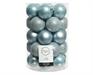 PALLINE DI NATALE CELESTI ASSORTITE 8 CM CONFEZIONE 34 PZ
