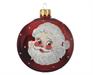 PALLINA DI NATALE ROSSA CON DECORO BABBO NATALE