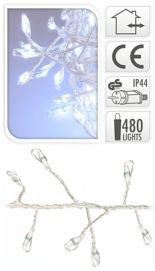 LUCI DI NATALE CLUSTER 480 LED BIANCO FREDDO