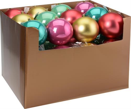 PALLINE DI NATALE COLORI ASSORTITI 10 CM