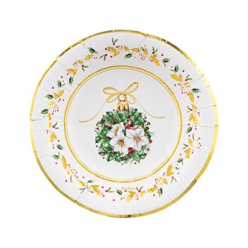 PIATTI FONDI LA MAGIA DEL NATALE 24 CM 8 PZ