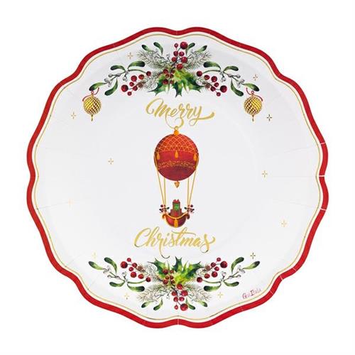 PIATTI IN CARTA CHRISTMAS IN THE AIR 27 CM 8 PZ