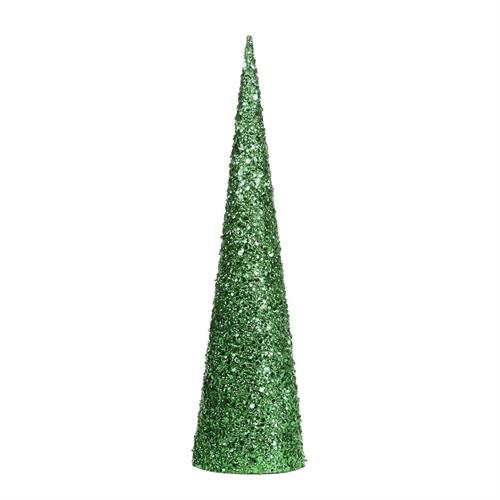 CONO ALBERO VERDE GLITTER CON STRASS H.61 CM