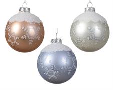 PALLINA DI NATALE DECORO FIOCCO DI NEVE