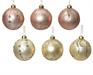 PALLINA DI NATALE OPACO ROSA/ORO CON GLITTER