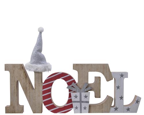 SCRITTA NOEL IN LEGNO H.21,5X32,5X2 CM