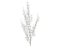 RAMO CON FOGLIE BIANCHE GLITTER H.70X8 CM