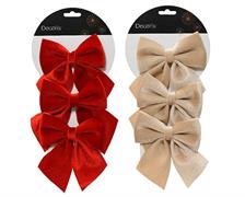 FIOCCO ROSSO / AVORIO 3 PZ 17X14 CM ASSORTITO
