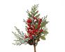 RAMETTO CON PIGNA BACCHE ROSSE 26X10X6 CM
