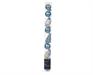 PALLINE FIGURE NATALIZIE IN VETRO AZZURRO 9 PZ 6X2,7 CM