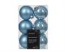 PALLINE NATALIZIE AZZURRE LUCIDE OPACHE 12 PZ 6 CM