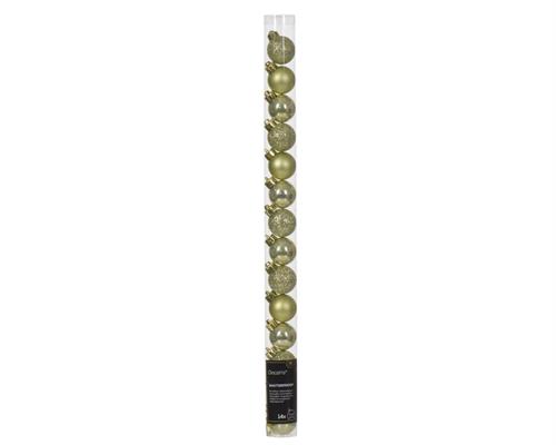 PALLINE DI NATALE VERDE PISTACCHIO 3 CM CONFEZIONE 14 PZ