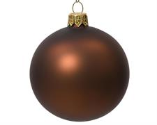 PALLINE DI NATALE MARRONE OPACO 6 CM CONFEZIONE 6 PZ