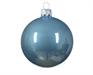 PALLINE NATALIZIE VETRO AZZURRO LUCIDO 10 CM 4 PZ