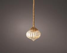PENDENTE FORMA CIPOLLA MICROLED BIANCO CALDO LUCE FISSA H.21X20C