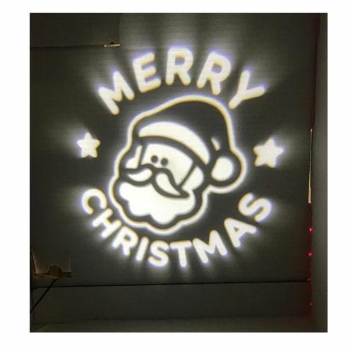 PROIETTORE FACCIA BABBO MERRY CHRISTMAS 1X1W LED BIANCO