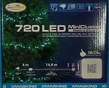 LUCI DI NATALE CLUSTER 720 LED BIANCO FREDDO