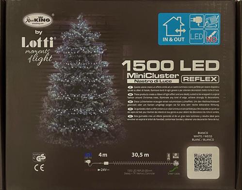 CATENA DI LUCI 1500 LED BIANCO FREDDO