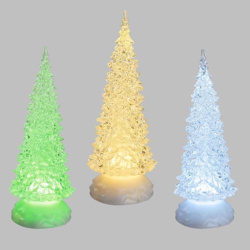 ALBERO NATALE GHIACCIO ACRILICO GLITTER LED ICE 3 COLORI